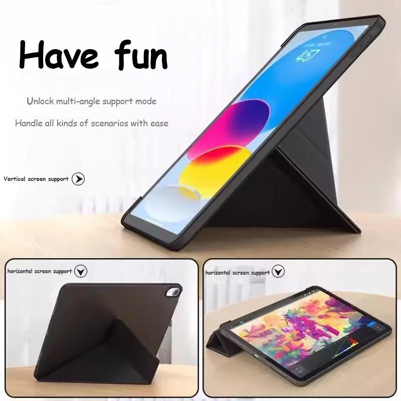 Y-Fold Leather Flip Case for IPad Mini 6 7 A17 Pro 11 M4 IPad A16 Air 11 M2 M3 for Air 2 3 4 5 6 7 8 9 10 11 Th Gen Tablet Case