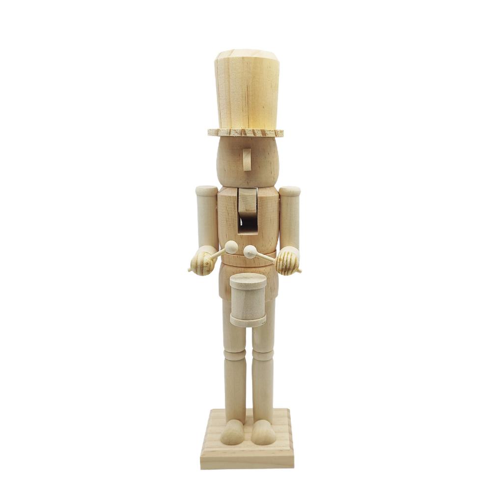 38cm DIY Walnut Cracker King Soldier Ornament - Creative Gift Item