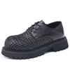 Summer men's sandals hand-woven hollow breathable derby shoes men's high-end business casual big head leather shoes