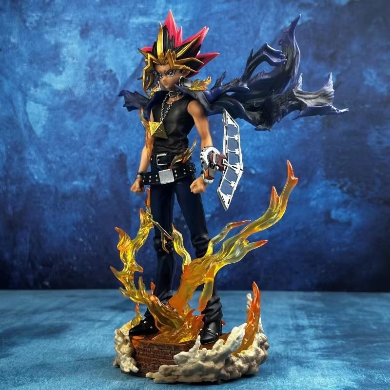 Yu-Gi-Oh! Dark Yugi Atem Action Figure Double-Headed Anime Static Statue Desktop Decor Collectible Toy Surprise Gift Anime Fans