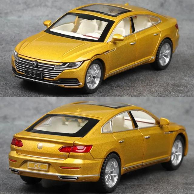 

1:32 CC VW Volkswagen CC Литий під тиском Масштаб Метал іграшкові Моделі автомобілів 6 Дверей, що відкриваються Модель Звук і Світло Відтягування Іграшки-позашляховики для дітей золотий
