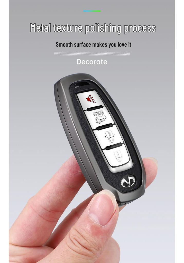 Infiniti Key Case for Q50L, QX50, QX55, QX60, Q70L, G25, FX35 - Men's Car Key Shell with Buckle