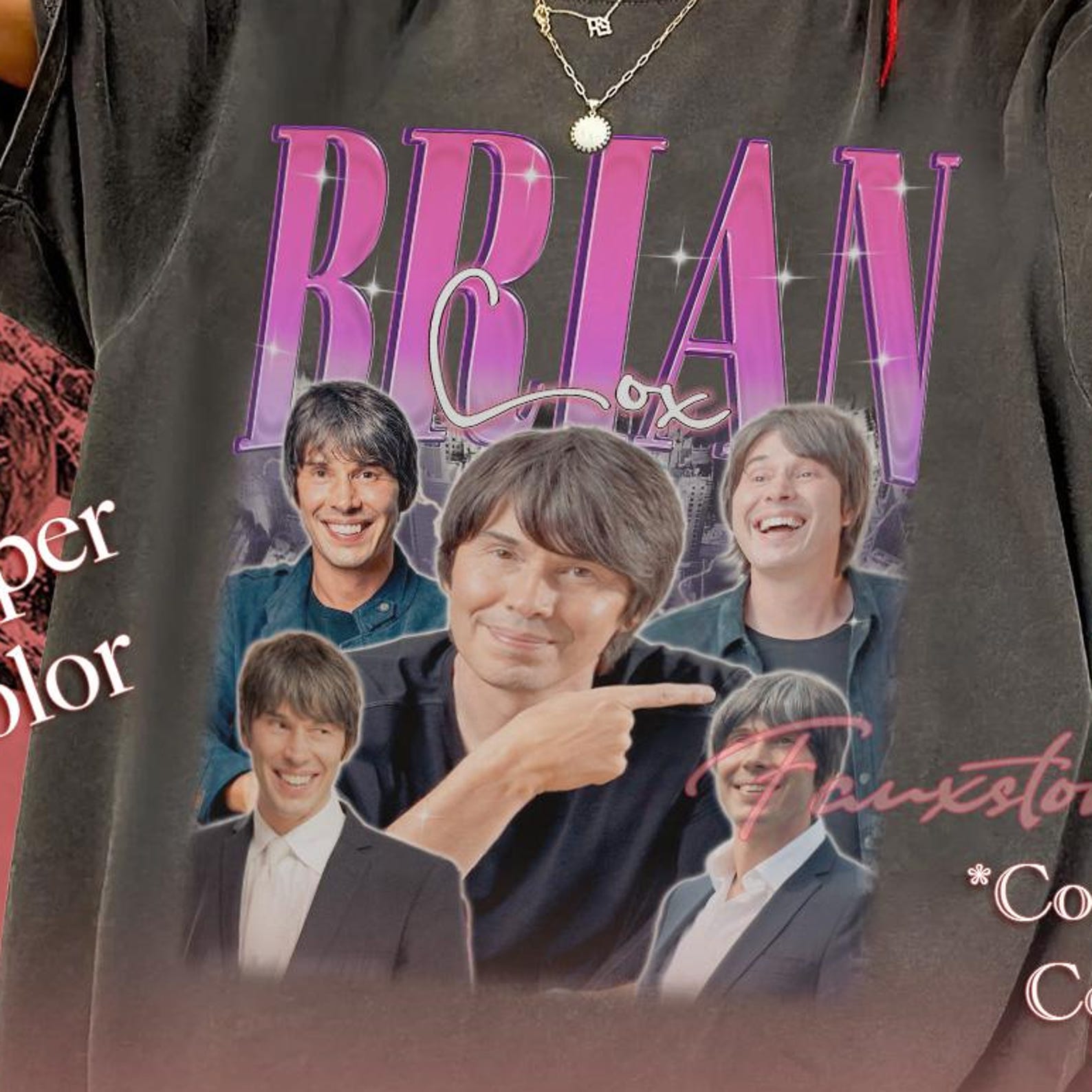 Brian Cox Collage T-Shirt: 100% Cotton, US Cotton Protocol, Oeko-Tex Certified 4XL