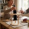 Holds Six Glasses Wooden Wine Rack Wooden Wine Bottle Holder Easy Assembly Wine Organizer  Bar