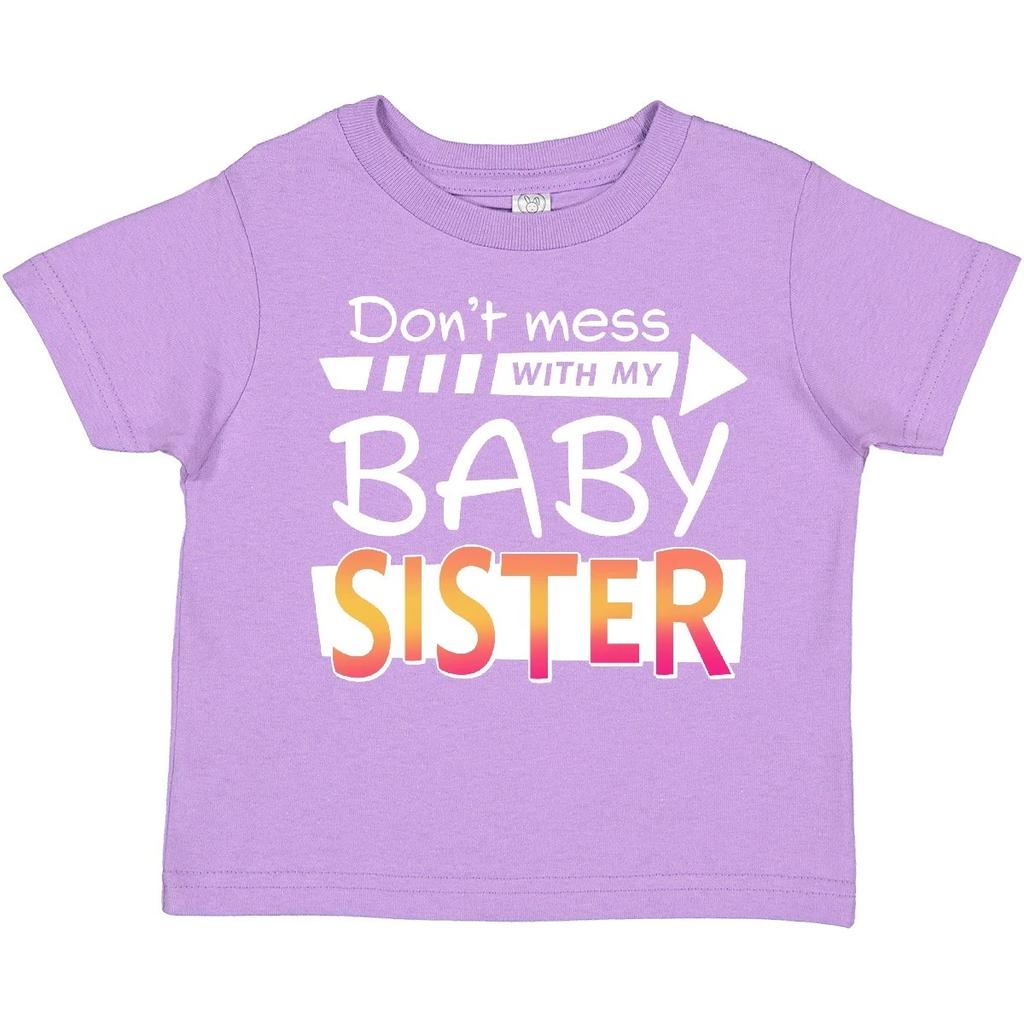 Inktastic Don't Mess With My Baby Sister Toddler T-Shirt Siblings Promoted To
