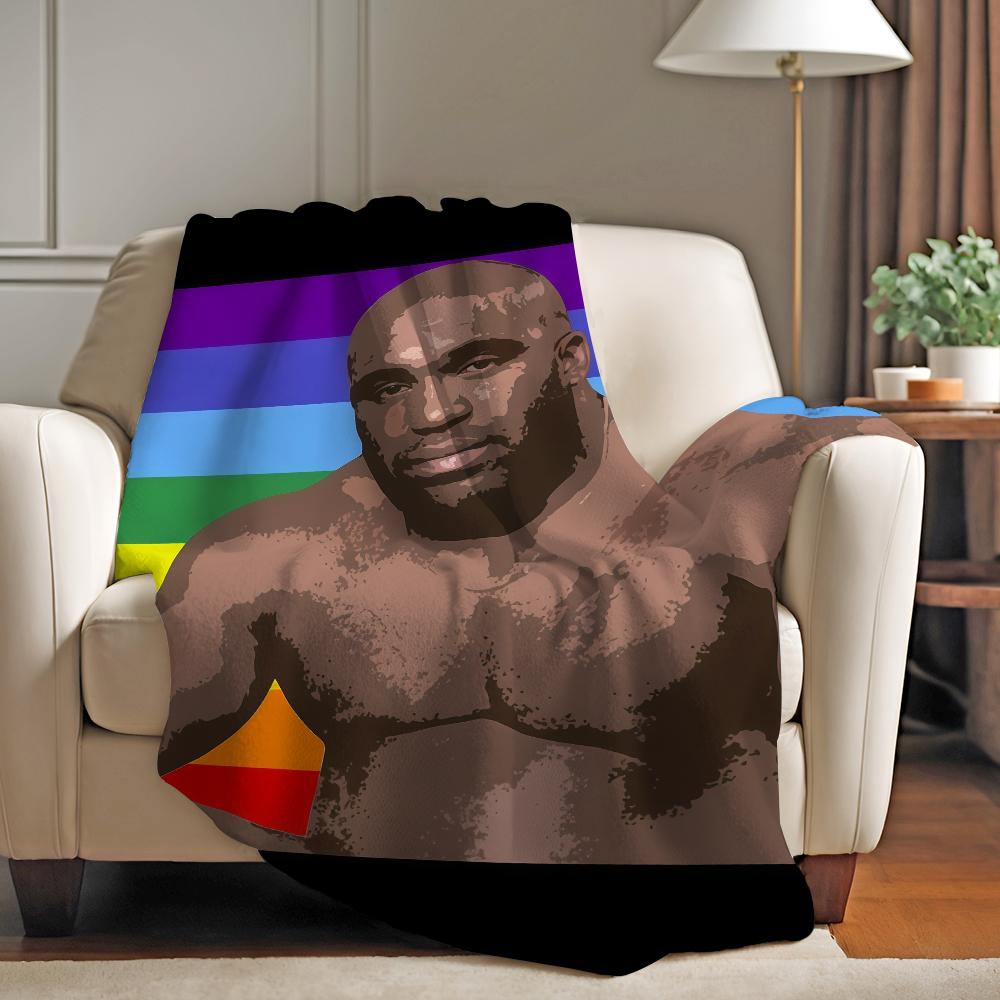 Funny print B Barry Wood Blanket For Sofa Office Bed Plane Travel Sleep Read Relax Camping Soft And Warm