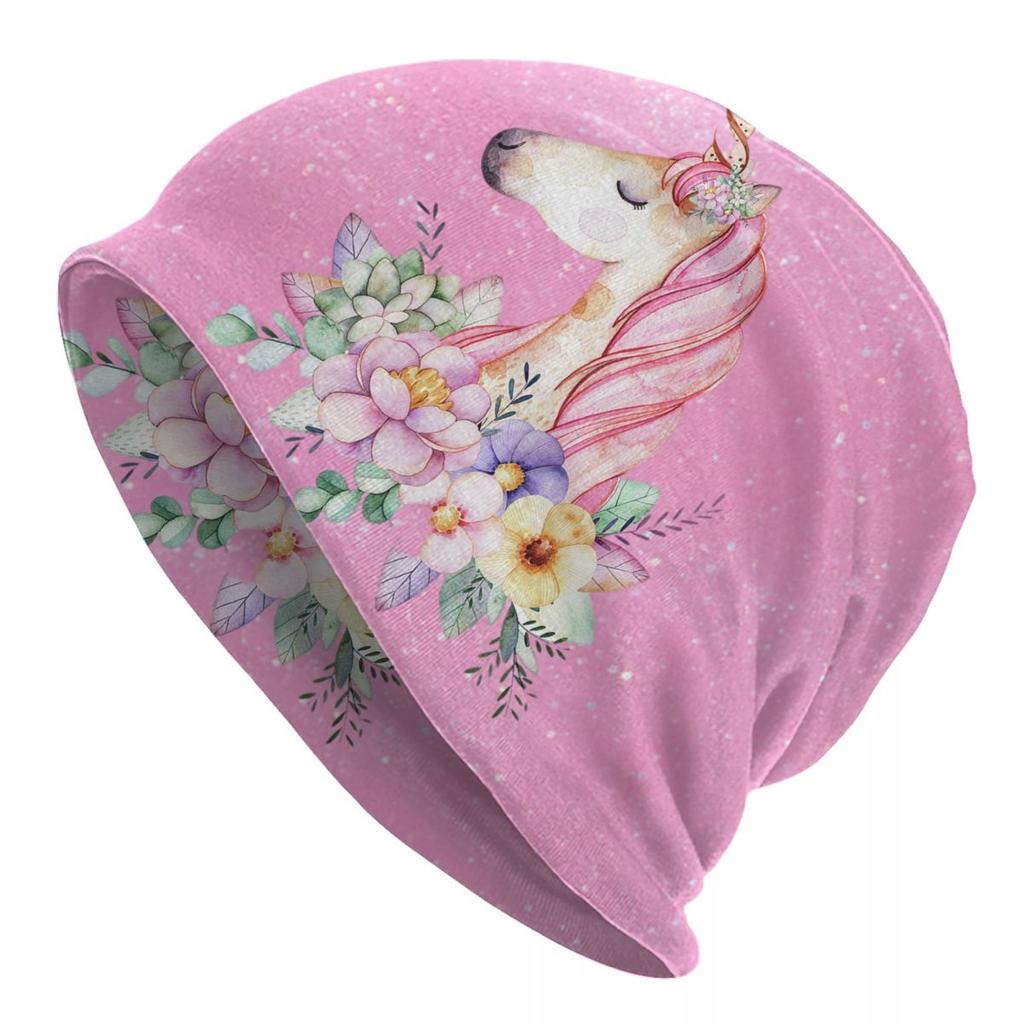 Sleeping Baby Rainbow Unicorn Skullies Beanies Caps For Unisex Women Unisex Fashion Winter Warm Knitting Hat Adult Bonnet Hats