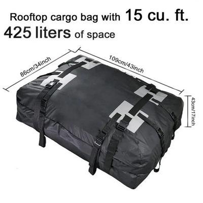 Car Collapsible Roof Bag 600D Oxford Cloth Roof Package 109*86*43cm Luggage Storage Travel Anti-scratch Soft Layer Exterior Amag