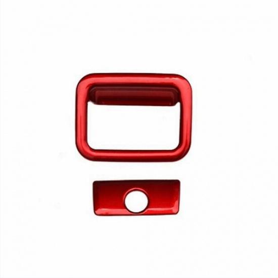 For Toyota Camry 2018- ABS Red Car Co-pilot Storage Box Handle Trim Cover 2P