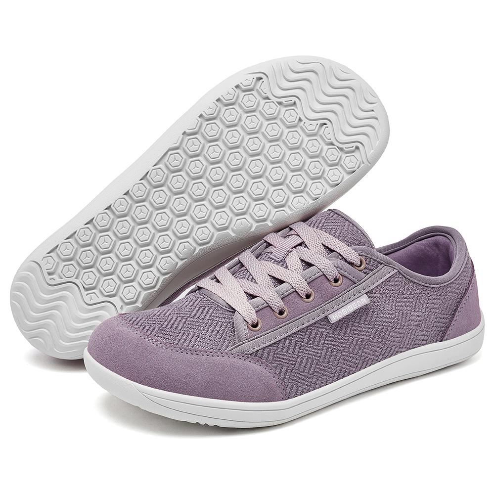 Barefoot Shoes Mens Womens | Zero Drop | Wide Toe | Minimalist Cowhide Leather Lace Up Fashion Sneakers