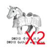 MOC Mediaeval Times Building Blocks Orc Mounts Wolf Flags Army Soldiers Character Accessories Bricks Animal Toys Gifts R064 DIY