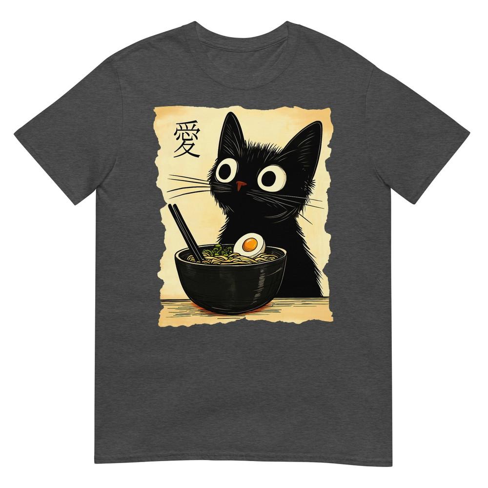 Funny Cat Raunisex Graphic Tee Japanese Kawaii Anime Cat Tshirt