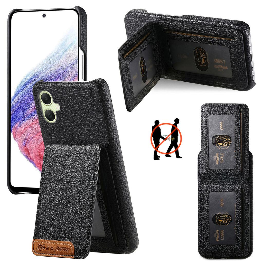 For Samsung Galaxy A06 4G/5G Case RFID Blocking Card Holder Litchi Texture Leather Back Cover