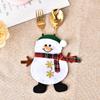 Santa Claus Knife and Fork Bag Christmas Knife and Fork Cover Cartoon Tableware Cover