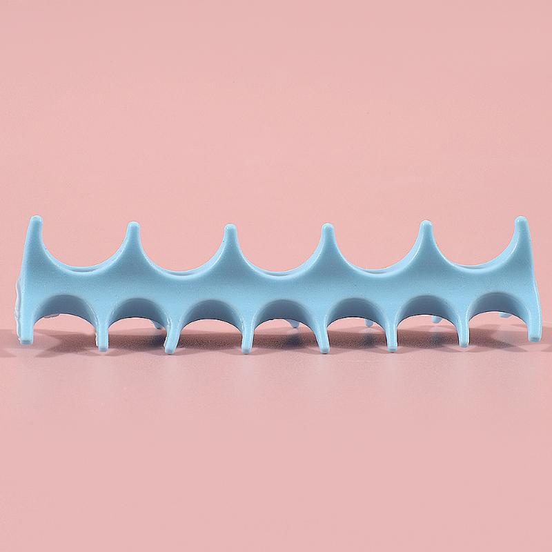 

5 Grid Nail Brush Holder Soft Fishbone Stand Salon Pen Rack Accessory Brushes For Manicure Tools Silicone Nail Art Brush Holder