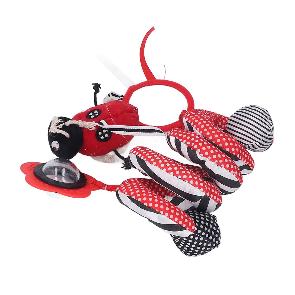 Baby Spiral Plush Toys Cute Funny Animal Design Colorful Spiral Activity Plush Hanging Toys for 0‑12 Months Baby Beetle