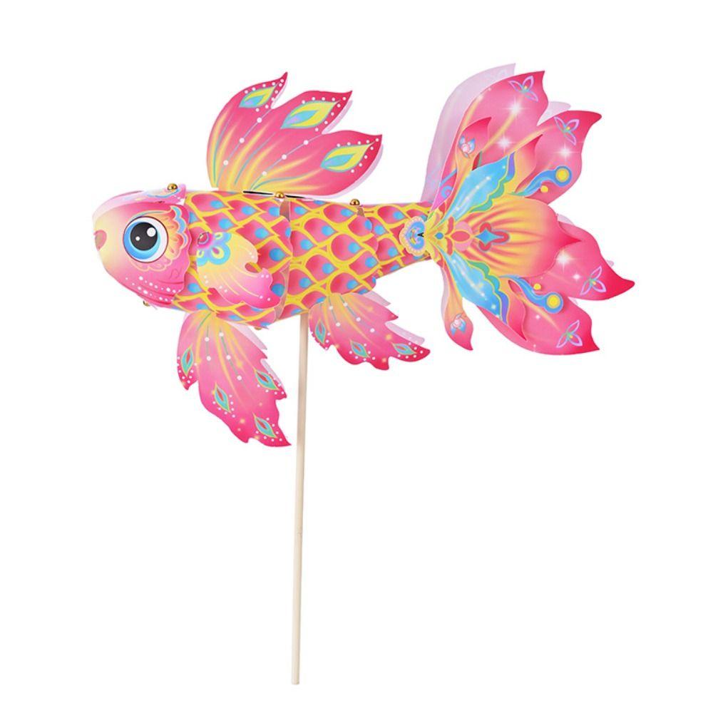 Chinese Traditional Handheld Fish Lantern Ancient Style Luminous Goldfish Light  Celebration