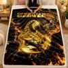 Flannel BlanketScorpions Warm Soft Throw Blanket for Indoor Sofa Bed Living Room Use