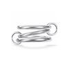LATS Two-Color Three-Ring 14K Gold Plating Copper Ring for Women Ins Style Stacking Jewelry Fashion Accessories