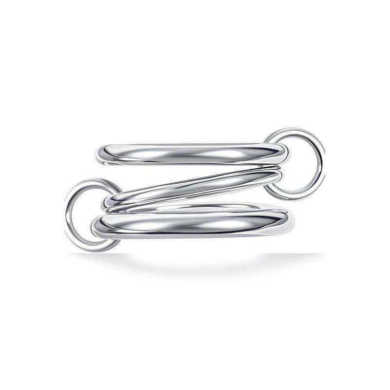 

LATS Two-Color Three-Ring 14K Gold Plating Copper Ring for Women Ins Style Stacking Jewelry Fashion Accessories 10