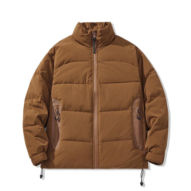 

hansca Men s 90% White Duck Down Jacket, Stand Collar, Embroidered, Loose Fit, Winter 2024 L (110-130 jin) помаранчевий/гарбуз