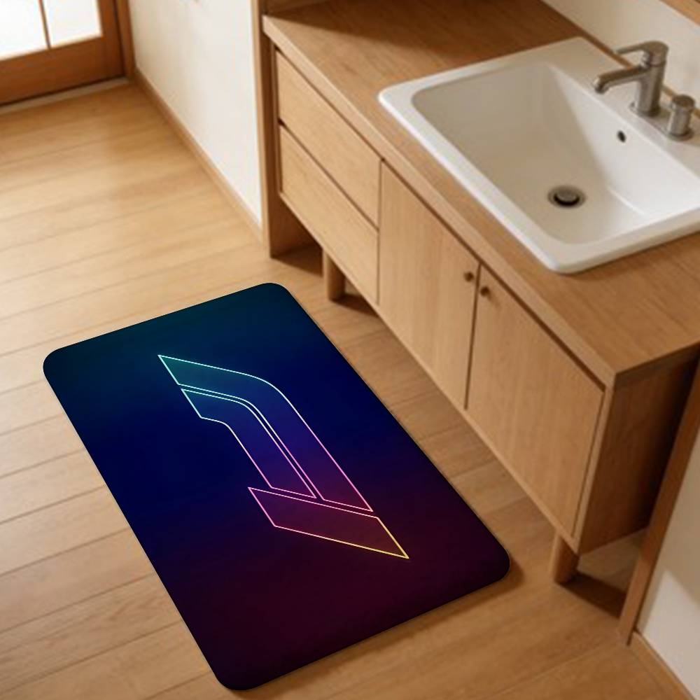 Alfombra de Puerta de Coche de Carreras F1 Estilo Nórdico Dormitorio Sala de Estar Felpudo Hogar Balcón Antideslizante Alfombra