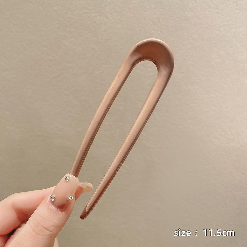 1/5 Pcs Fashion Solid Plastic U-shaped Hair Sticks For Women Girls Party Ponytail Holder Hair Accessories