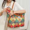 Stylish Tote Bag With Plaid Pattern Fashion Shoulder Bag Ladies Handbag 2024 Winter Easy Matching Clutch Bag With Wristlet