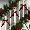 Velvet Bow Gift Pendant - Convenient Home Décor for Christmas Tree Decoration Creative and Interesting Festivals Pendant