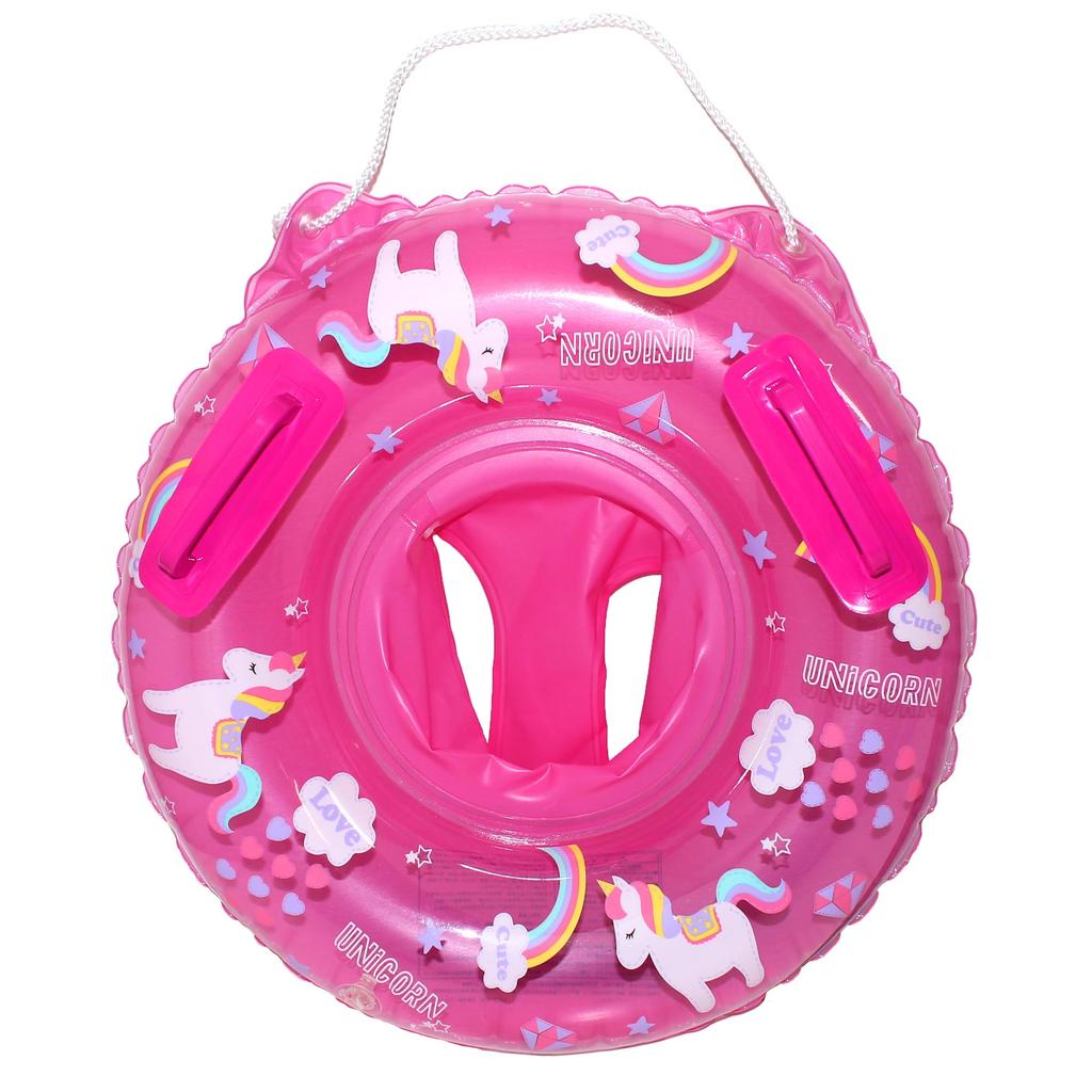 Eiwa Baby Float Foot Water Pink (Unicorn), Float, Pocket, Rope, Handle, Toddlers, Children, Play, Swimming, Pool, Sea, Beach,
