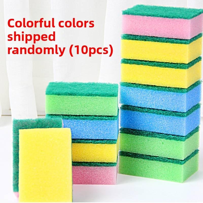 

Sided Colorful Double Sponge Scouring Pad Kitchen Supplies Cleaning Household