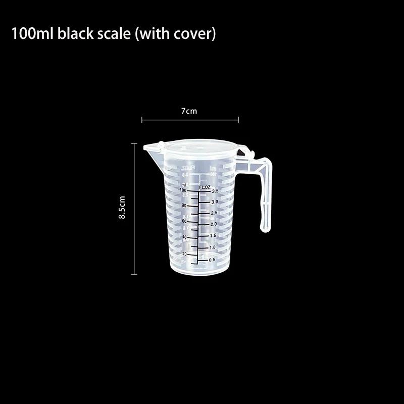 100-5000ml Plastic Measuring Cup with Lid Graduated Liquid Container Kitchen Clear Baking Measuring Tools High Volume