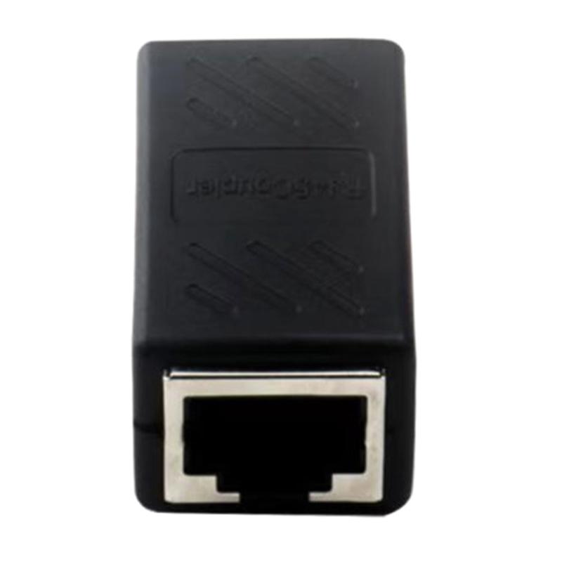 Rj45 Network Female Adapter Black Female To Female Connector Coupler Extender Rj 45 Ethernet Cable Extension Converter