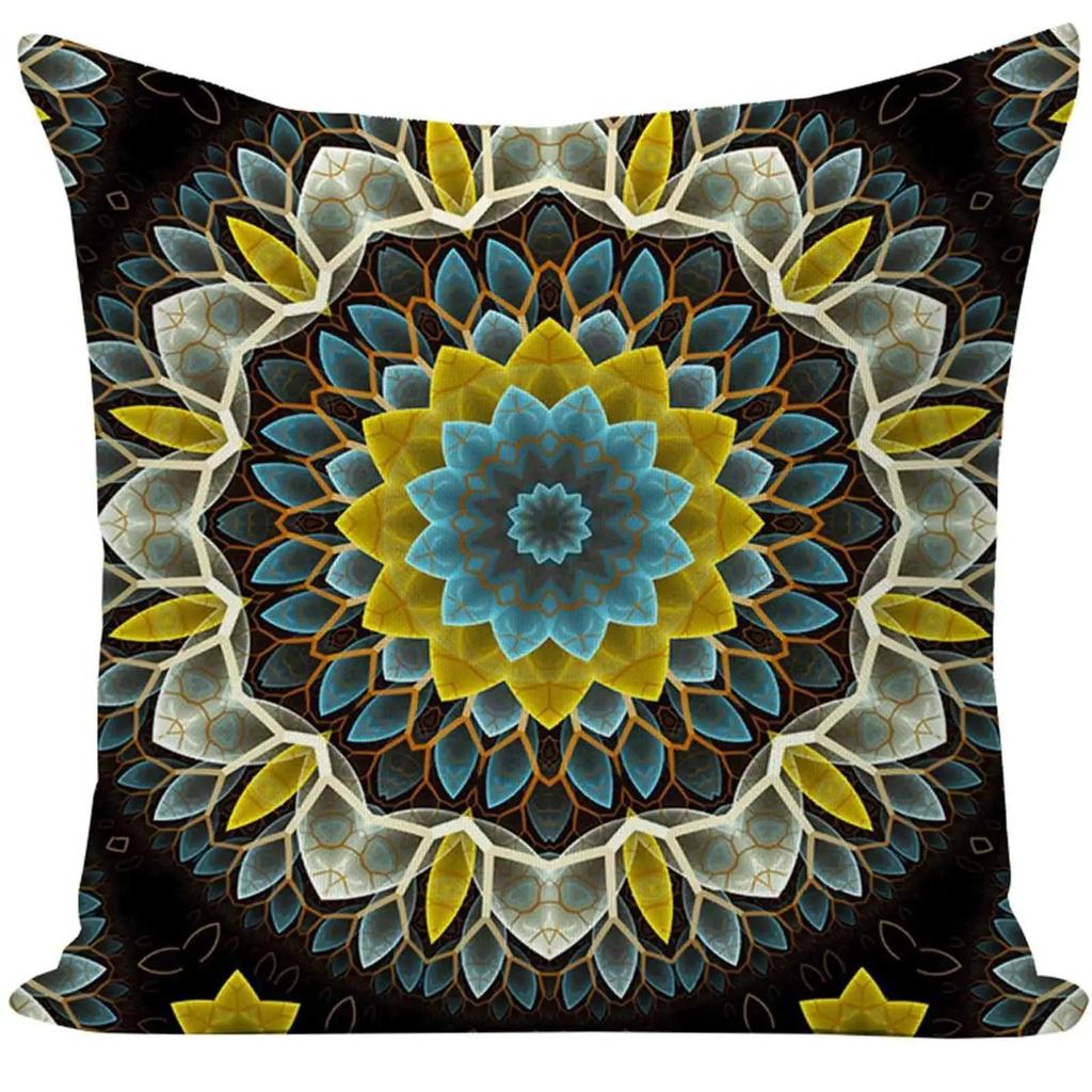 Mandala Muster Bedruckte Kissenhülle Sofakissenbezug Heimdekoration Wohnzimmer Schlafzimmer