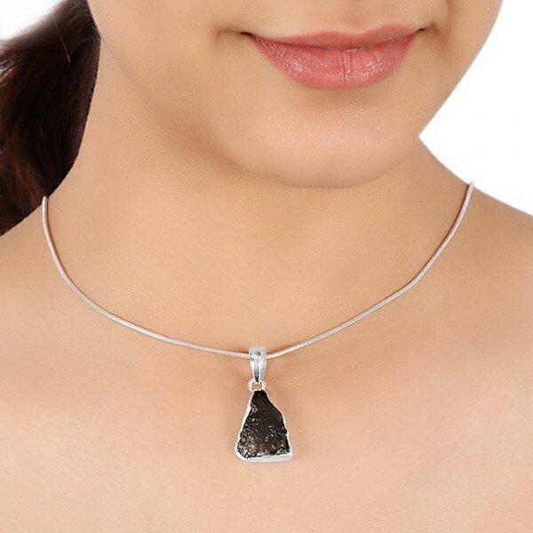 Moldavite Gemstone Ring & Pendant | Handmade Women's Jewelry In Solid Sterling Silver