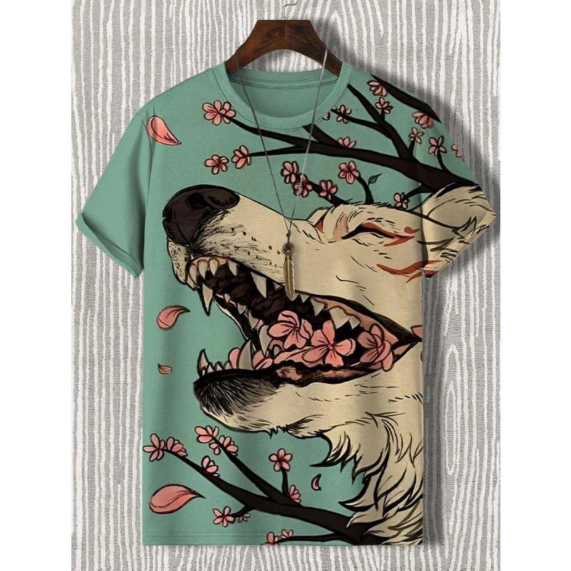 Tricouri amuzante pentru bărbați cu imprimeu animal pisică, mânecă scurtă, topuri, imprimeu 3D, tricouri cu gât rotund, petrecere, vară, casual, îmbrăcăminte pentru bărbați