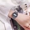 Led Stainless Steel Band Watch Luxury Waterproof Retro Digital Sports Watch Men Women Luminous Electronic Wrist Watch Clock Gift