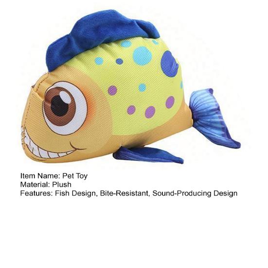 Yousheng Pet Toy Sound-Producing Interactive Dog Toy Fish Shape Bite-Resistant Soft Chew Toy Pet Play