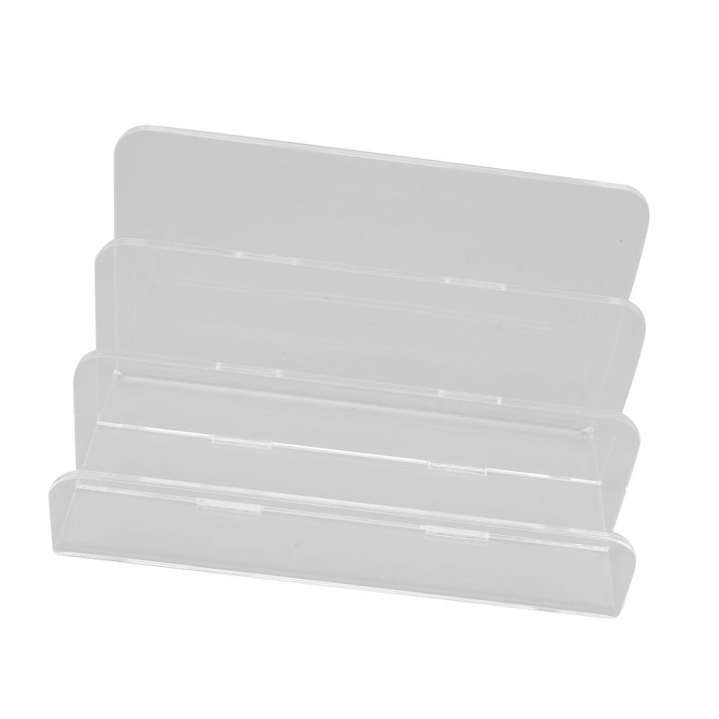 3 Compartments Mail Organizer Letter Holder Transparent Acrylic Vertical File Holder for Office