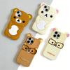Pro iPhone 17 16 15 14 13 12 11 Pro Max mini Plus Xs XR 6 7 8 Plus Rilakkuma Medvěd nosí brýle Silikonový měkký kryt