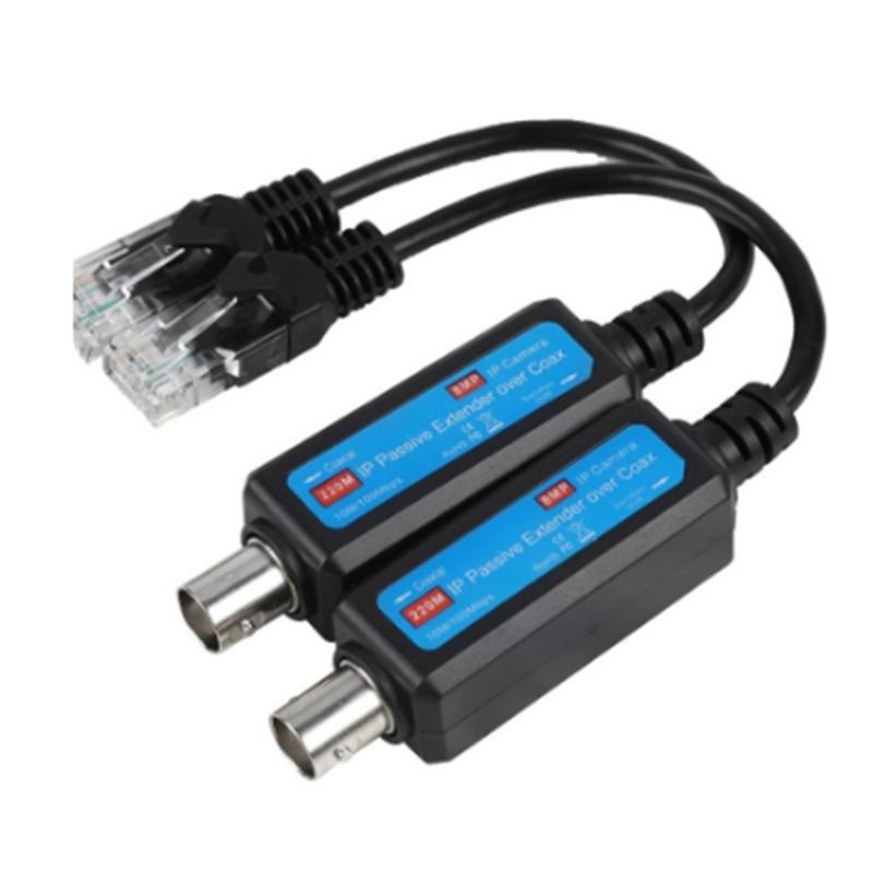 ABUO-1CH Passivo Per Rete IP Trasmettitore Ricevitore Coassiale Estensore 1 Coppia 10/100Mbps Per Telecamera IP NVR Su Cavo Coassiale Estensore