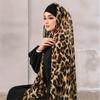 Leopard Pattern Scarf Lightweight Polyester Neckerchief Shawl Elegant Head Wrap Lady Girls Fashion Accessory