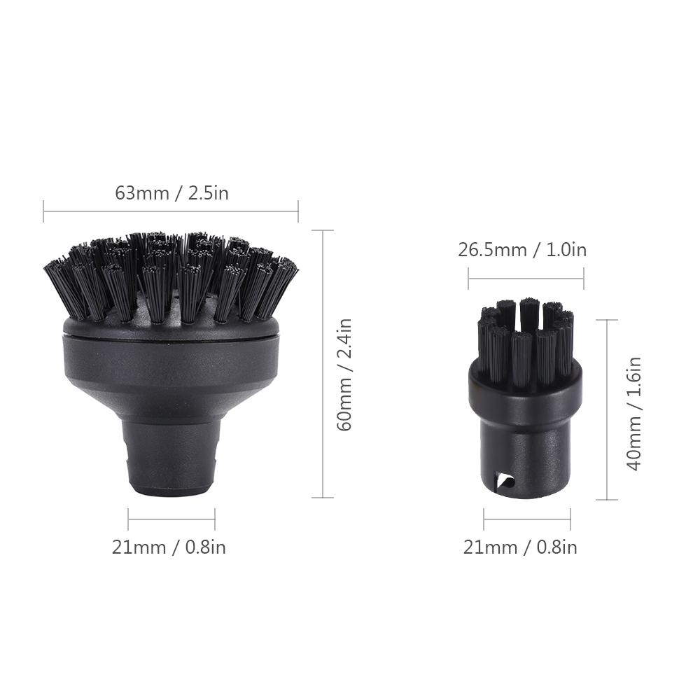 Steam Cleaner Round Brush Set 5 Pcs Steam Cleaners Cleaning Nozzles Attachments Accessories Kit Replacement for Karcher