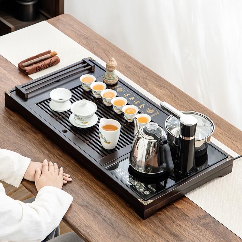 Traditional Chinese Solid Wood Tea Ceremony Set