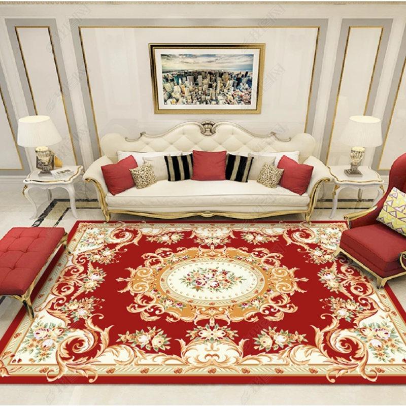 Persia Europe Style Light Luxury Carpet Living Room Sofa Bedroom Bedside Study Entrance Door Mat Non-slip Home Decor Rug