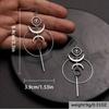 Punk Style Round Moon Earrings Trend Demon Eyes One Line Długie kolczyki sztyfty Gotycka biżuteria akcesorium do codziennego noszenia