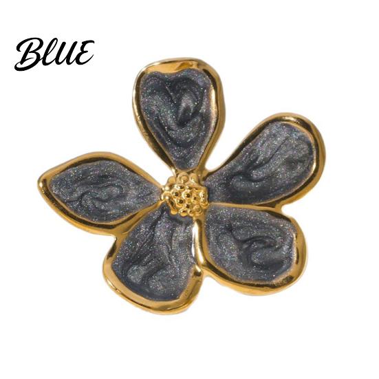 Pastoral Style Ring Finger Five-Petal Flower Shape Open Adjustable Fit