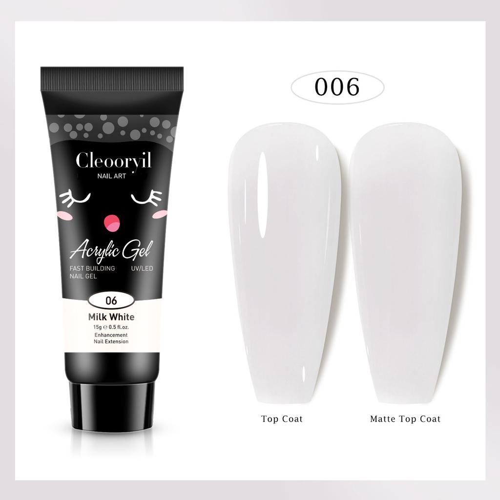 Colla per Estensione Nail Art UV Solida Senza Vassoio di Carta Estensione Rapida Modello di Cristallo Colla per Fototerapia Unghie Colla di Cristallo 15ml