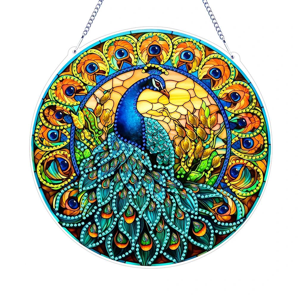 PET Double Sided Special Shaped Cute Animal Rhinestone Diamond Art Window Pendants Diamond Painting Hanging Ornament for Adults