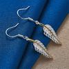 Stylish 925 Sterling Silver Feather Earrings for Women - Charming Wedding Party Gift Accessories